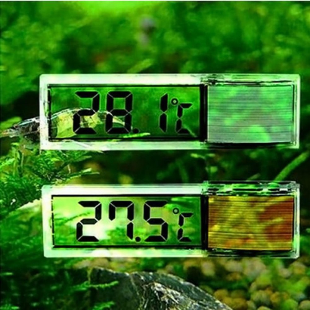 מד טמפרטורה דיגיטלי 3D מרובת תכליתות לאקווריום, גרסה בצבע זהב