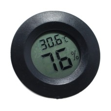 מד טמפרטורה דיגיטלי לאקווריום ומים ימיים עם כלי ספיקה, כלי מדידה לטמפרטורה (שחור)