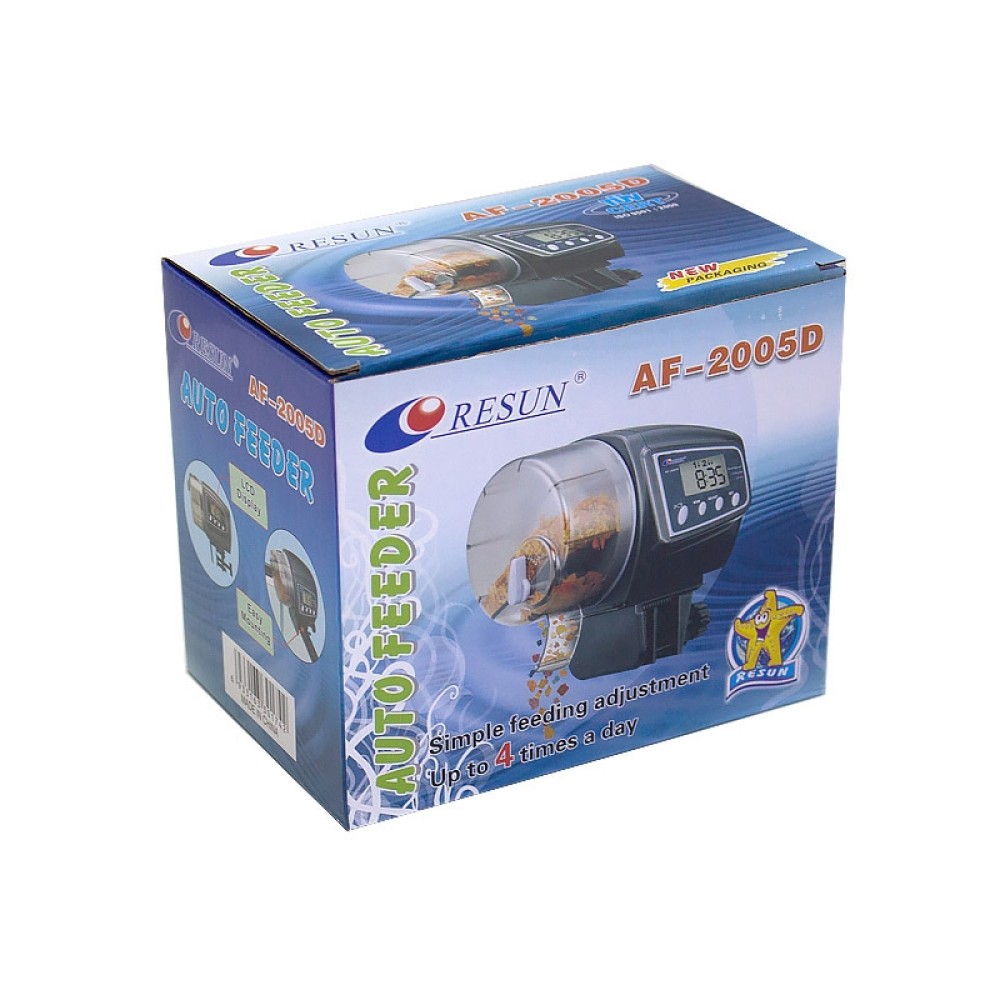 מזון אוטומטי לדגים לאקווריום דיגיטלי LCD AF-2005D, נפח: 50-100 גרם