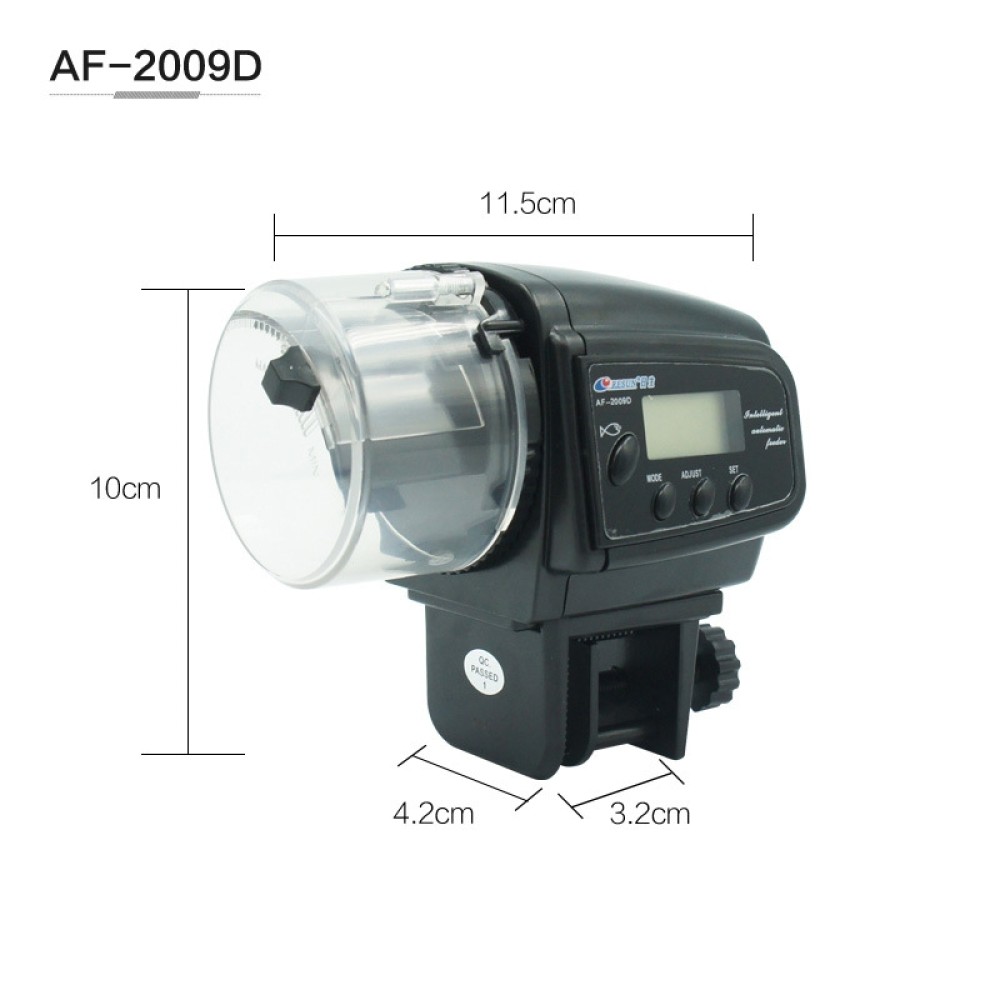 מזון אוטומטי לדגים לאקווריום דיגיטלי LCD AF-2009D, נפח: 30-80 גרם