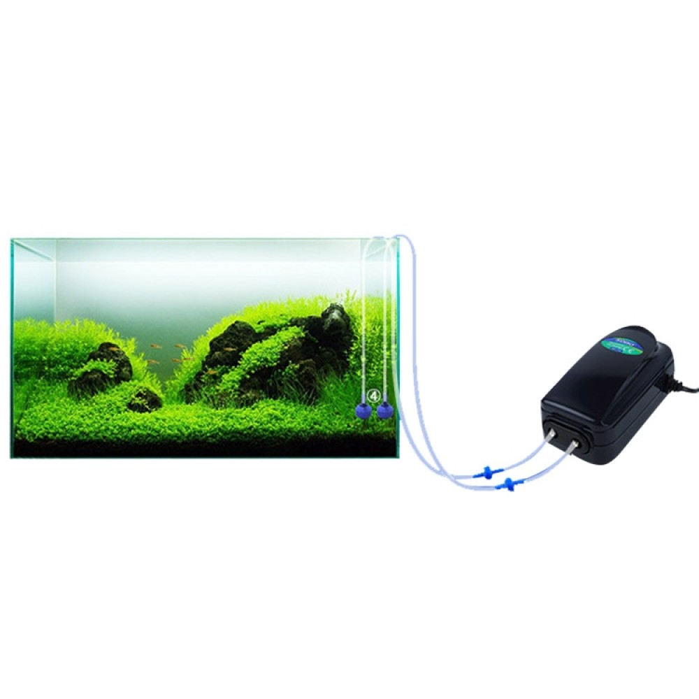משאבת אוויר אלקטרומגנטית SOBO SB-748 8W עם 2 מקורות פליטה ושליטה מתכווננת לאוויר, לאקווריום