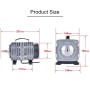 משאבת אוויר אלקטרומגנטית ACO-012 320W 143 ליטרים לדקה עם מתג להגברת החמצן באקווריום, תקע אמריקאי