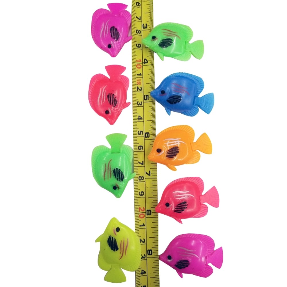 10 יחידות קישוטי אקווריום פלסטיק צופים משטח שקיעה מזויף, גודל: 5*3 ס