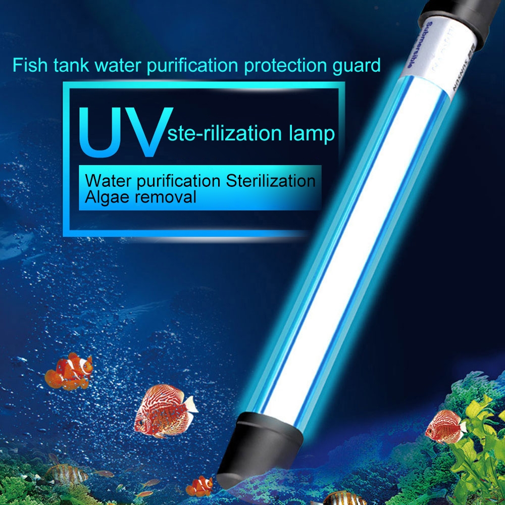 מנורת אולטרה סגולת אולטרה זרעים 5W UV, ניקוז אצווה, מנורת אקווריום, מתא EU