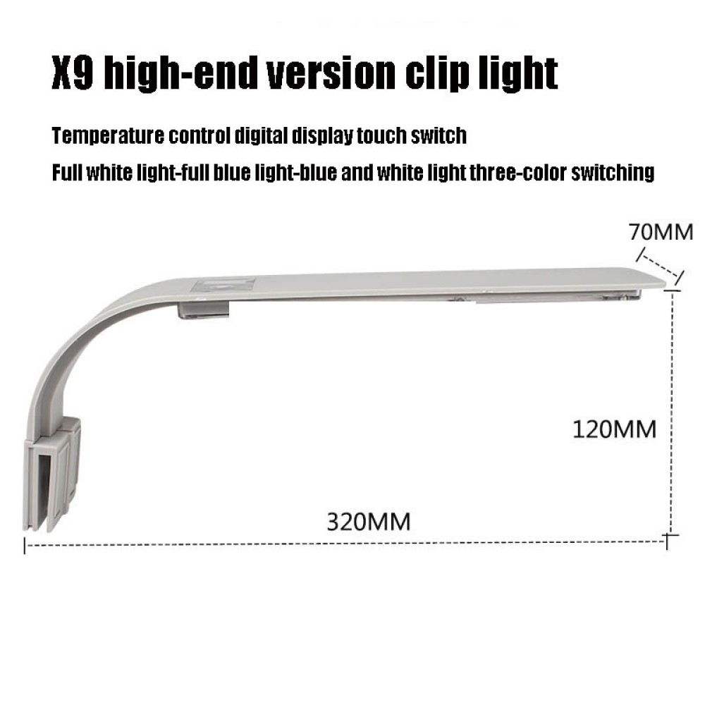 מנורת קליפ LED דקה AST X9 תאורת אקווריום גבוהה הספק, גרסה: גרסת אירופה גבוהה