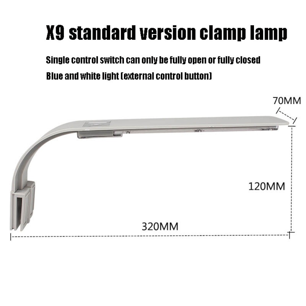 מנורת קליפ LED דקה AST X9 תאורת אקווריום גבוהה הספק, גרסה: גרסת אירופה סטנדרטית