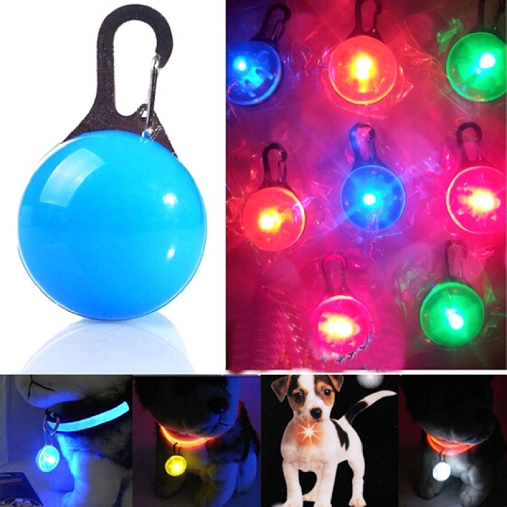 תליון לוט LED לכיסוי צוואר עם פנס דינמי לכלבים וחתולים (כחול)