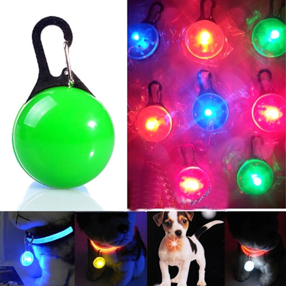 תליון לוט LED לכיסוי צוואר עם פנס דינמי לכלבים וחתולים (ירוק)