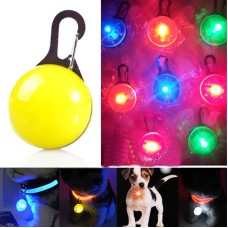 תליון לוט LED לכיסוי צוואר עם פנס דינמי לכלבים וחתולים (צהוב)