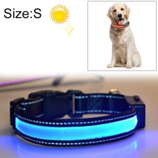 חגורת תאורה LED סולארית + USB לכלבים גדולים ובינוניים, מידת הצוואר: S, 35-40 ס