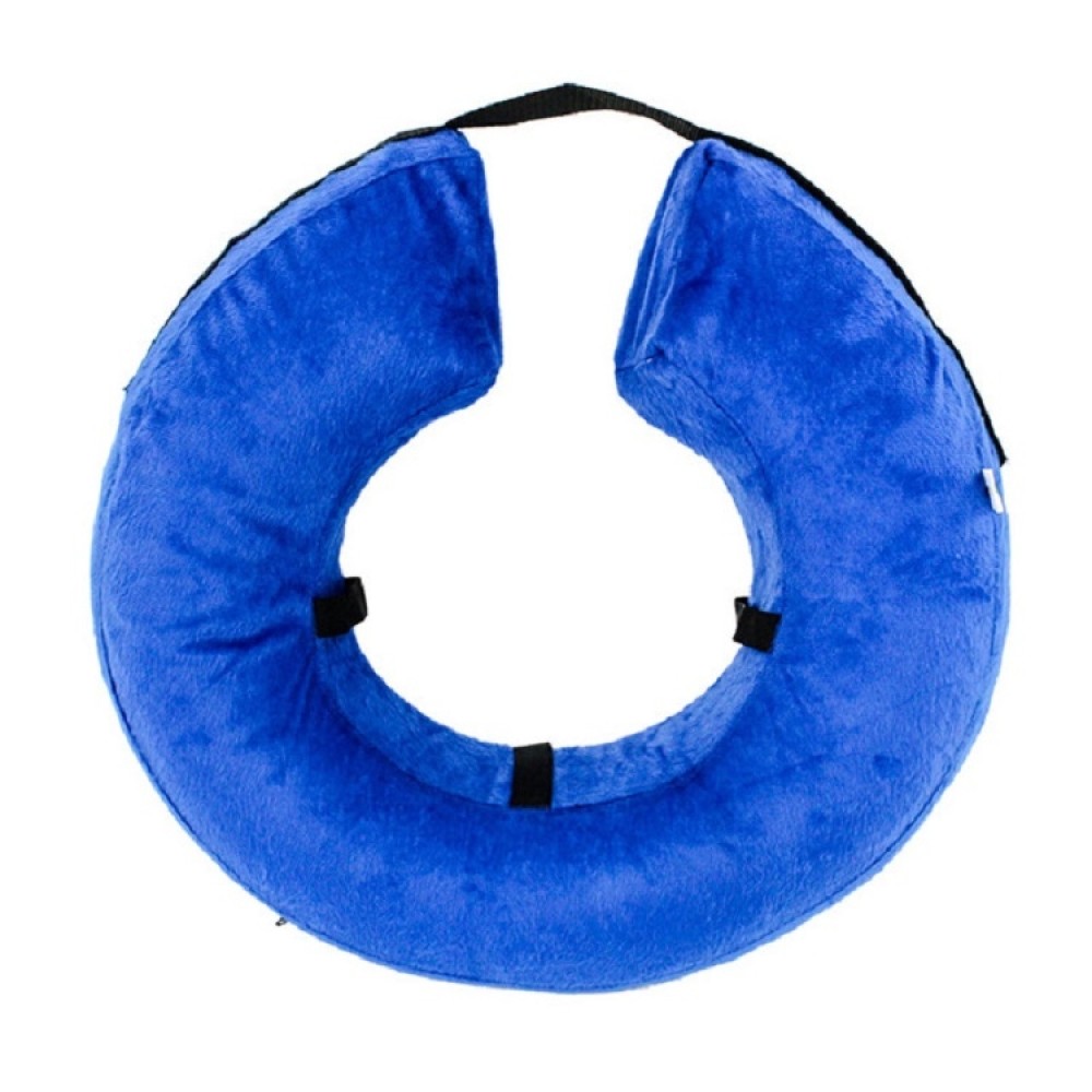 רצועת צוואר לכלב PVC מניעת רמיסה, מידה: XL (כחול)
