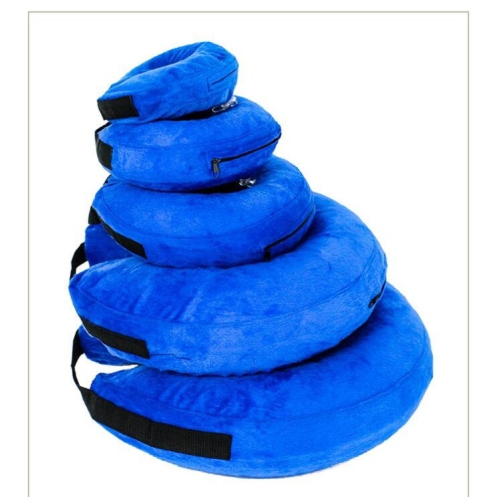 רצועת צוואר לכלב PVC מניעת רמיסה, מידה: XL (כחול)