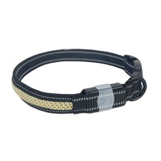 רצועת תאורה נטענת LED לכלבים עמידה בשחיקה ובמים, גודל: S (שחור)