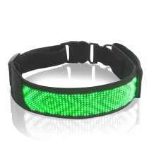 קולר נצפה לחיות מחמד עם תצוגת LED, נטען צבע יחיד (ירוק)