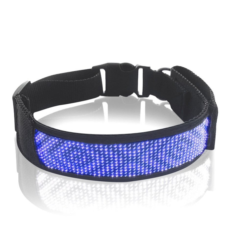 קולר נצפה לחיות מחמד עם תצוגת LED, נטען צבע יחיד (כחול)