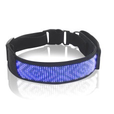 קולר נצפה לחיות מחמד עם תצוגת LED, נטען צבע יחיד (כחול)