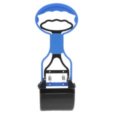 מכוסה עם ידית ארוכה לאיסוף פסולת חיות מחמד בגוון כחול