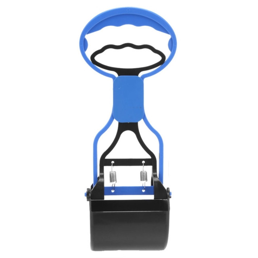 מכוסה עם ידית ארוכה לאיסוף פסולת חיות מחמד בגוון כחול
