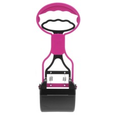 מכוסה עם ידית ארוכה לאיסוף פסולת חיות מחמד בגוון ורוד