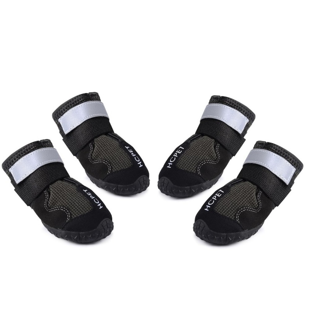 HCPET נעלי גשם עמידות בלי גומי לכלבים, גודל: 3 (שחור)