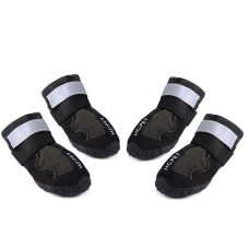 HCPET נעלי גשם עמידות בלי גומי לכלבים, גודל: 3 (שחור)