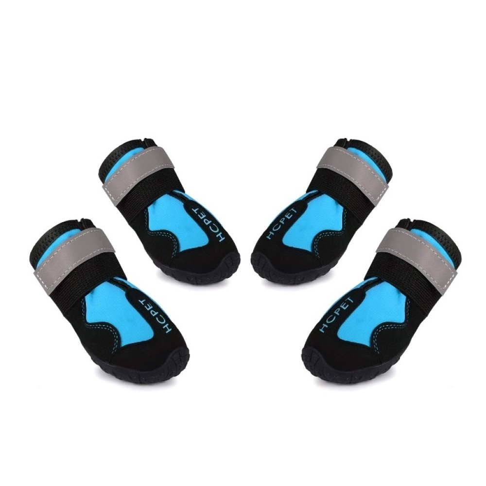 HCPET נעלי גשם עמידות בלי גומי לכלבים, גודל: 5 (כחול)