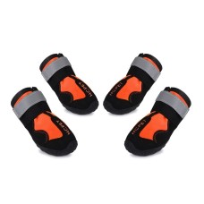 HCPET נעלי גשם עמידות בלי גומי לכלבים, גודל: 8 (כתום)