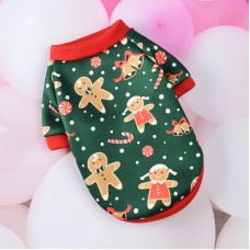 SD07031 Christmas Dog Clothes Cartoon Pet Small Dog Cat Sweater Clothes, Size: XL (ירוק דמוי שלג)