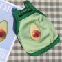 2 חליפות כותנה לחיות מחמד עם רצועות תלייה, מידה: L (אבוקדו)