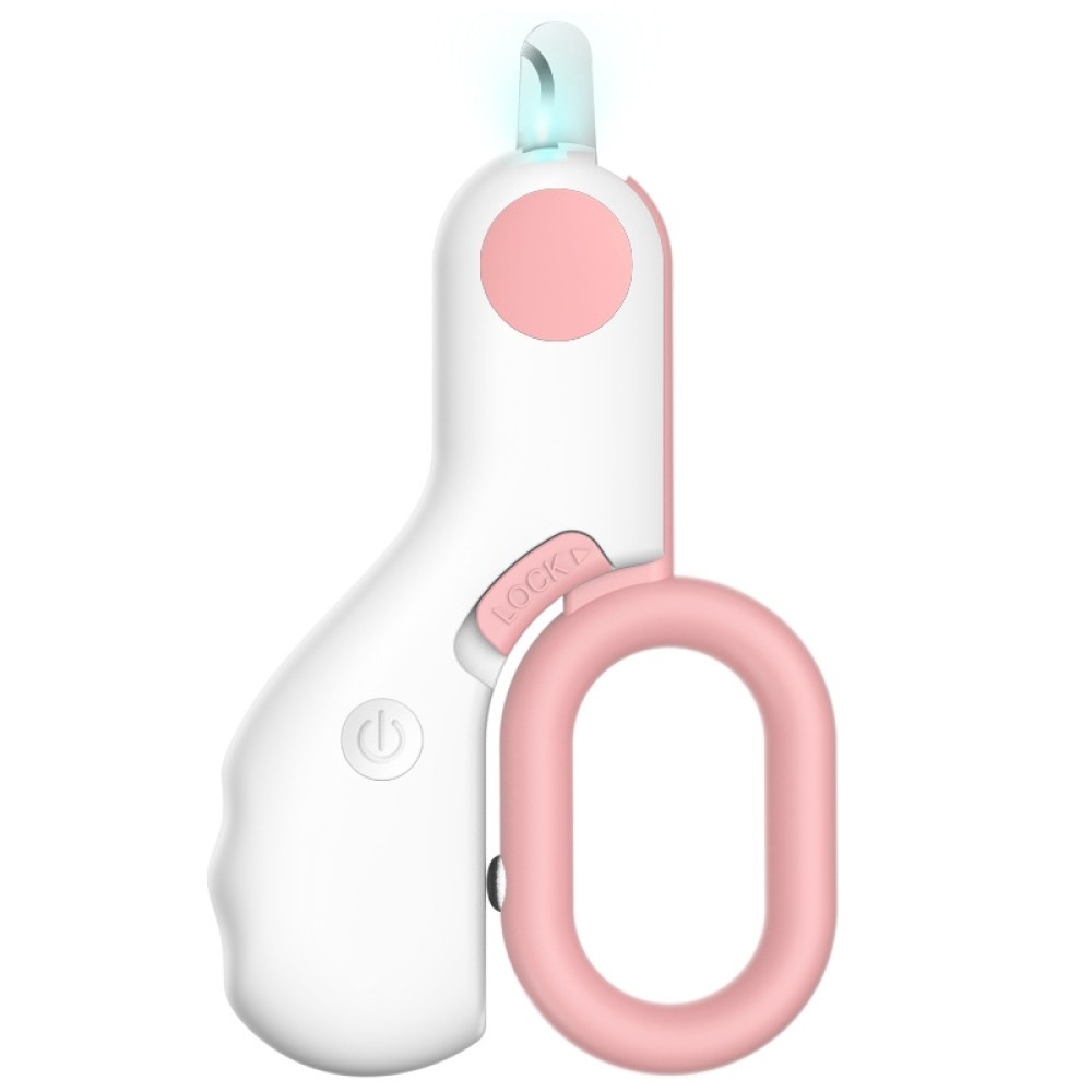 מספריים עם תאורת LED לחתולים וכלבים, מזין רעב (לבן)