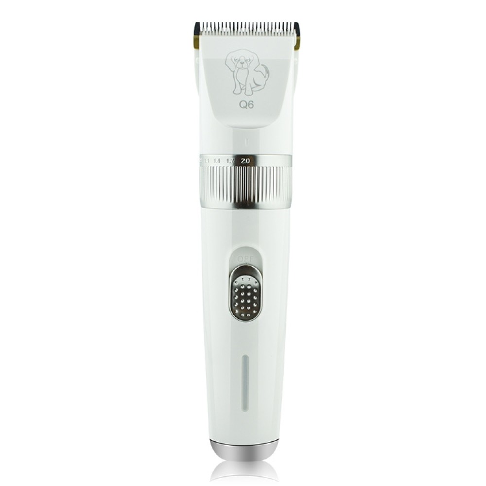 Q6 מגרסה USB הטעינה של המספר החשמלי לגזוז פרווה חיות המחמד עם ארבעה מסרקים