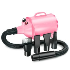 מייבש שיער לכלבים בהספק 2100W עם מהירות רצופה, מדפסות לחית מחמד, מתקן נורות 220V מתאים לחיית מחמד (ורוד)