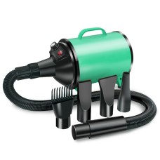 מייבש שיער לכלבים בהספק 2100W עם מהירות רצופה, מדפסות לחית מחמד, מתקן נורות 220V מתאים לחיית מחמד (ירוק שחור) (AU Plug)