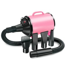 מייבש שיער לכלבים בהספק 2100W עם מהירות רצופה, מדפסות לחית מחמד, מתקן נורות 220V מתאים לחיית מחמד (שחור וורוד) (AU Plug)