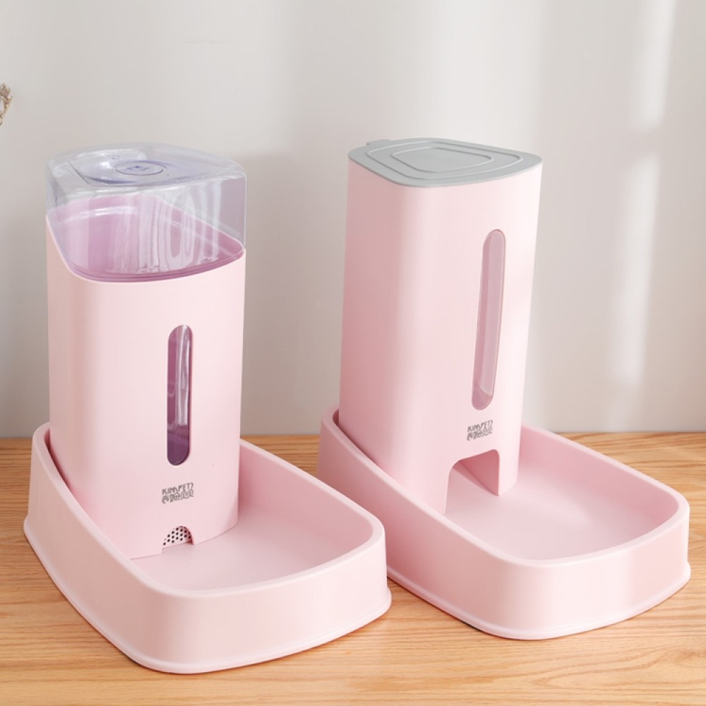 מזיגת מים לחתולים ולכלבים KIMPETS בנפח גדול של 3.8 ליטר, כלי שתייה (ורוד)