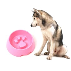 קערת מזון לחיות מחמד אנטי תקליק מסיליקון עם מסים, מידות: 22x17.5x7 ס
