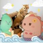 לוח לחיטוי חתולים מגולגל, אביזר משחק לחתולים, מסגרת טיפוסים (קטן), בצבע ורוד
