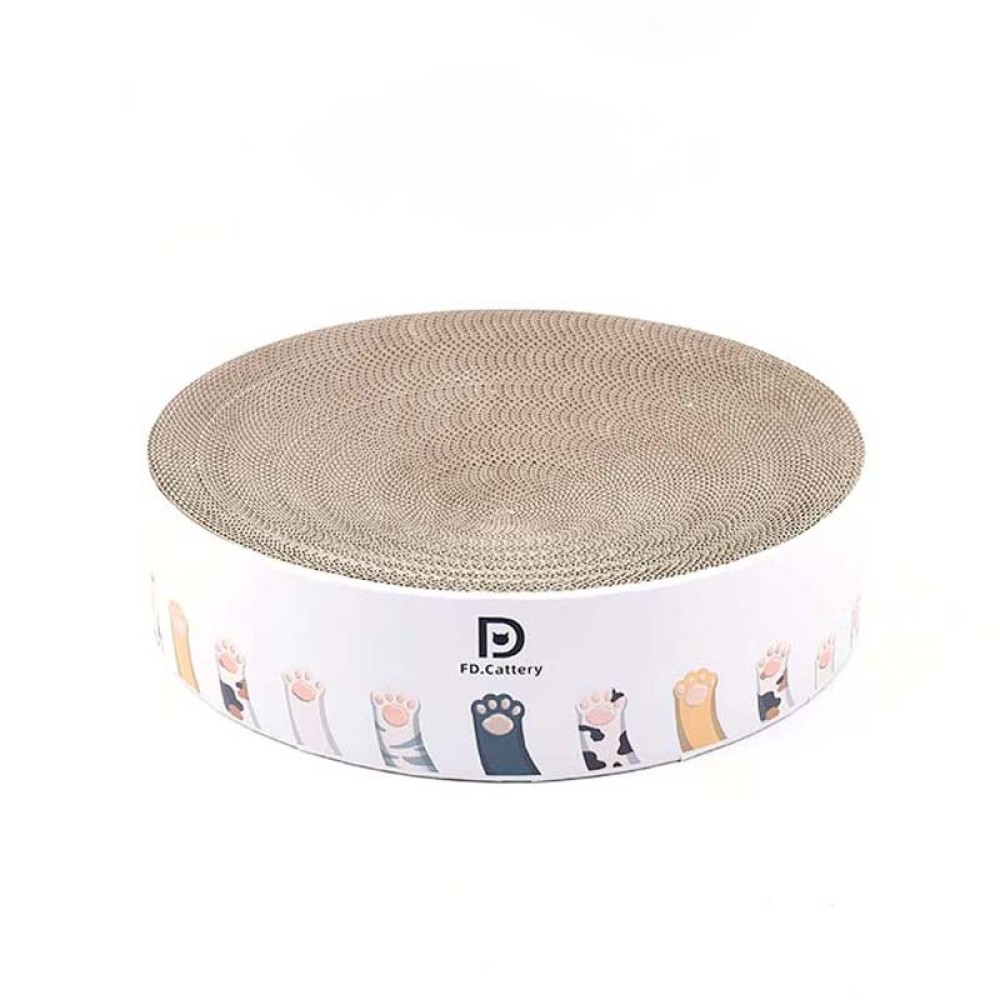 מיטת משחזר ציפורניים עגולה, צבע: דפס כף רגל, 36x36x8 ס