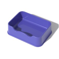 קערת טואלט פתוחה לחיות עם נפח גדול מפלסטיק, דגם: ריבוע סגול