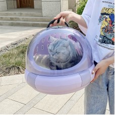 תיק מרחבי נשיאה נייד לחיות מחמד עם חלון חל transprent - צבע: סגול