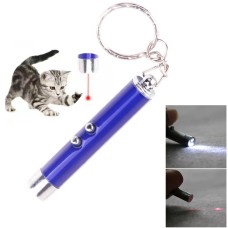 מקל חתול עם אורות LED, לייזר פרווה אינטראקטיבי (כחול)