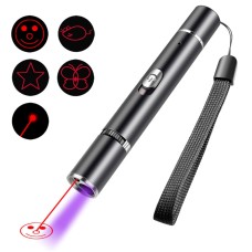פנס חתול משעשע מולא באורות לייזר USB הנטען עם ראש מזהב ואור סגול