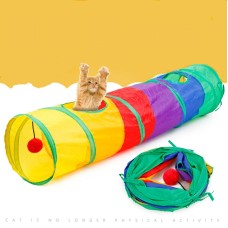 טונל חתול מתקפל עם דרקון מגנטי טבעוני לחידושי סביבה צעצוע לחתול קשת