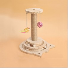 MZP01 צעצועי חתול תלתל עץ חזקים צעצוע מצחיק צמרח צמרח, תיאור: משתי שכבות מצופה מחיקה
