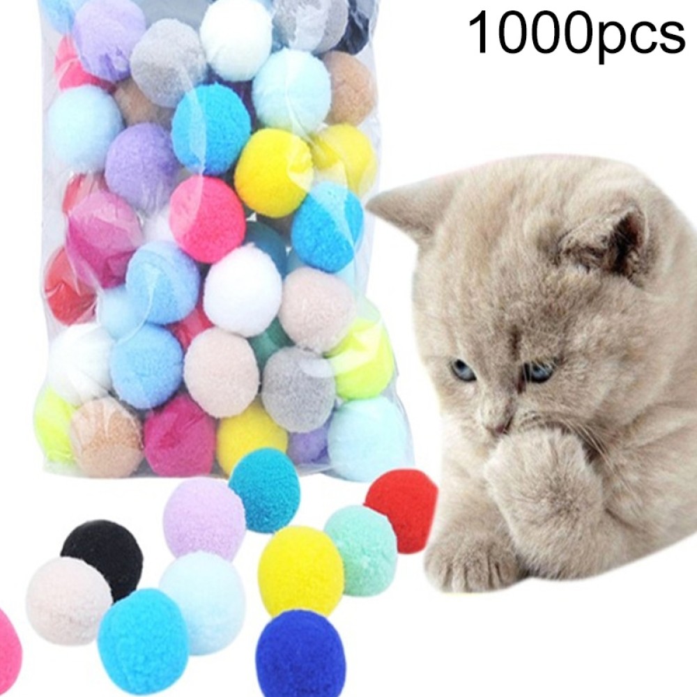 1000 כדורים משחק צבעוניים עשויים מבד רך לחיות מחמד