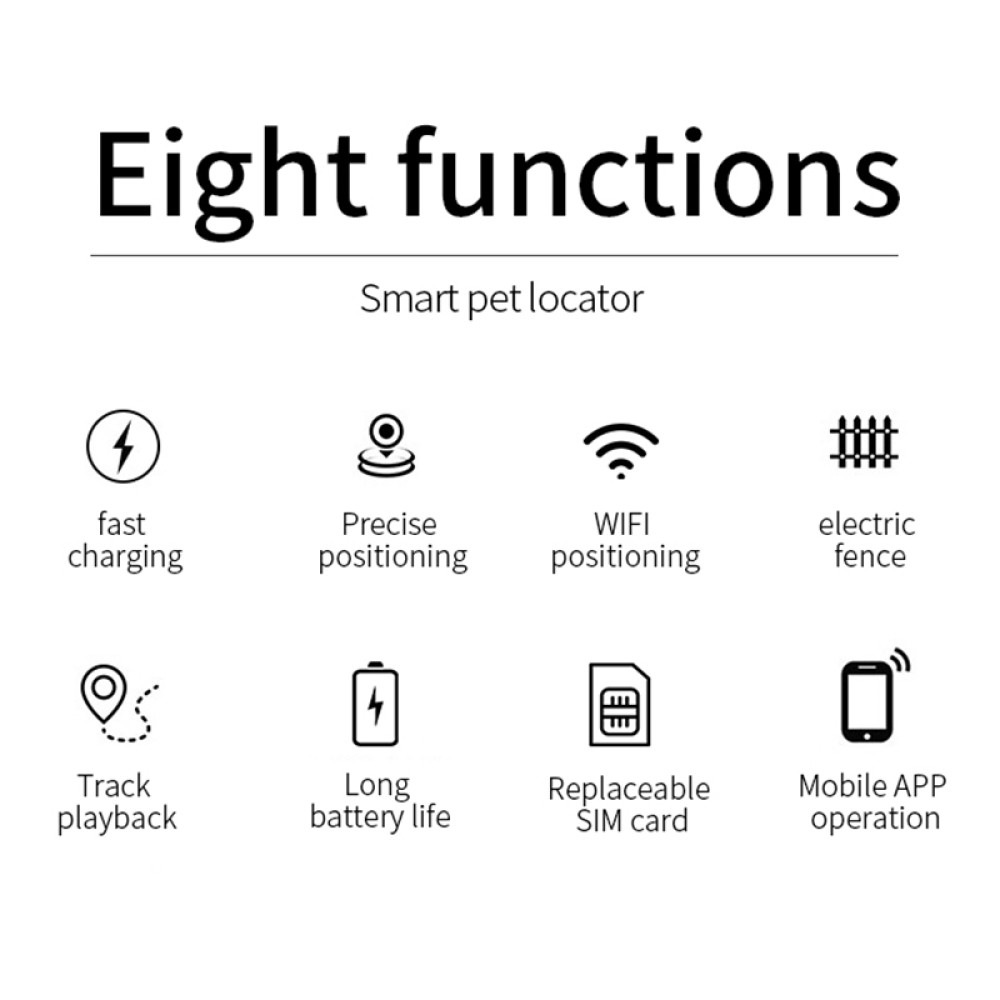 P03 מעקב GPS אטום IP67 לחיות מחמד עם GPS, AGPS, WiFi ואיתות LBS