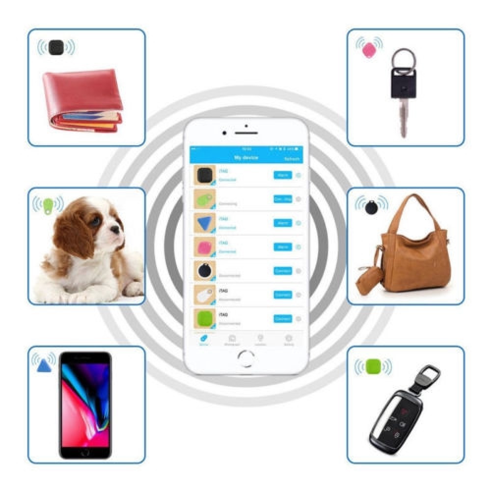 אזעקת רשת מבוטחת עם מעקב GPS לחיות מחמד / ילדים / ארנק (לבן)