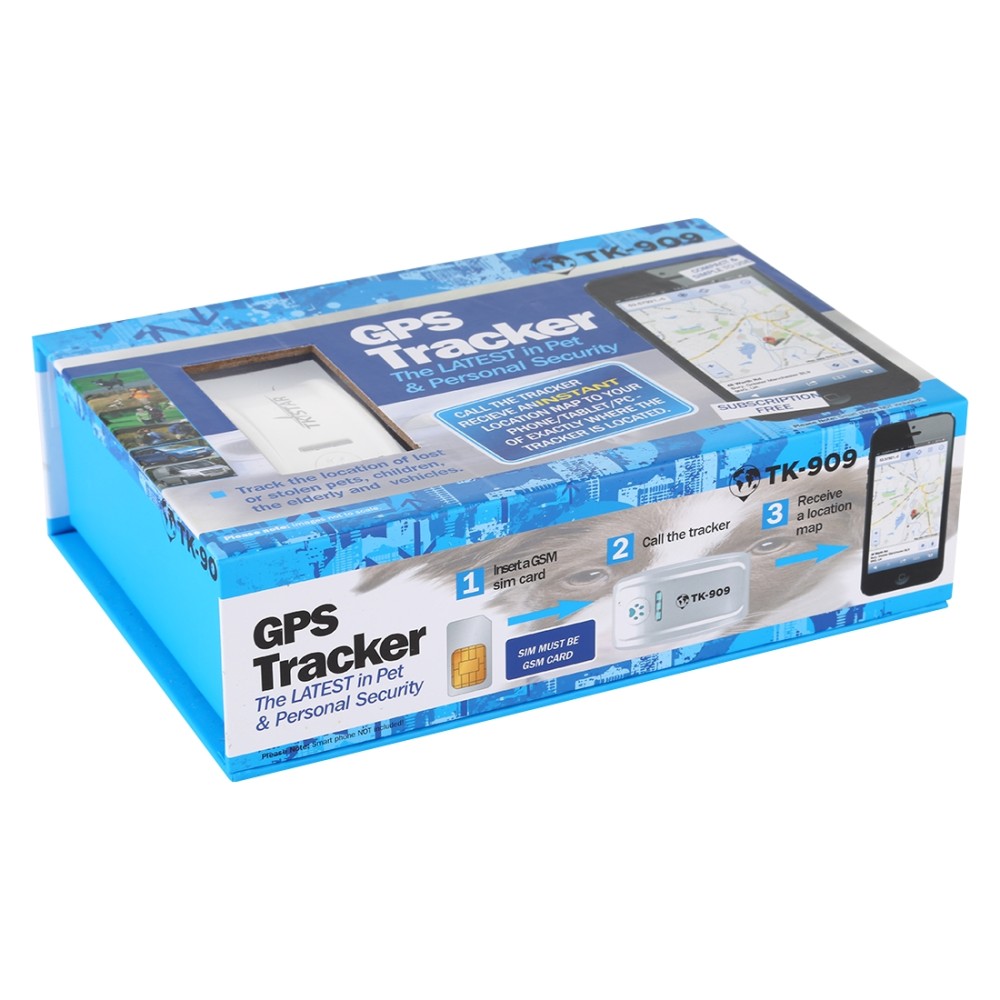 TK-909 GPS / GPRS / GSM למעקב אחר חיות מחמד בזמן אמת