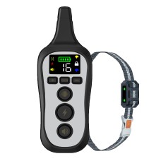 Tsattine T11 מכשיר אימון לכלבים אנטי נבחרים עמיד למים, אחד לאחד(שחור לבן)
