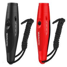 WANJOTEC EW001 משרוקית אלקטרונית לאימון חיצוני שמפיקה קול גבוה, צבע: שחור אדום